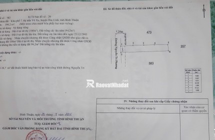 Bán đất mặt tiền huyện Đức Linh  Nguyễn Tri Phương có 100m2 ODT
